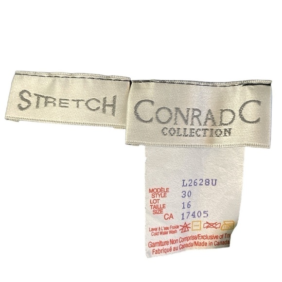 Conrad C Women’s Stretch Casual Y2K Wide Leg Pants Blue Gray Size 30 - Picture 6 of 6